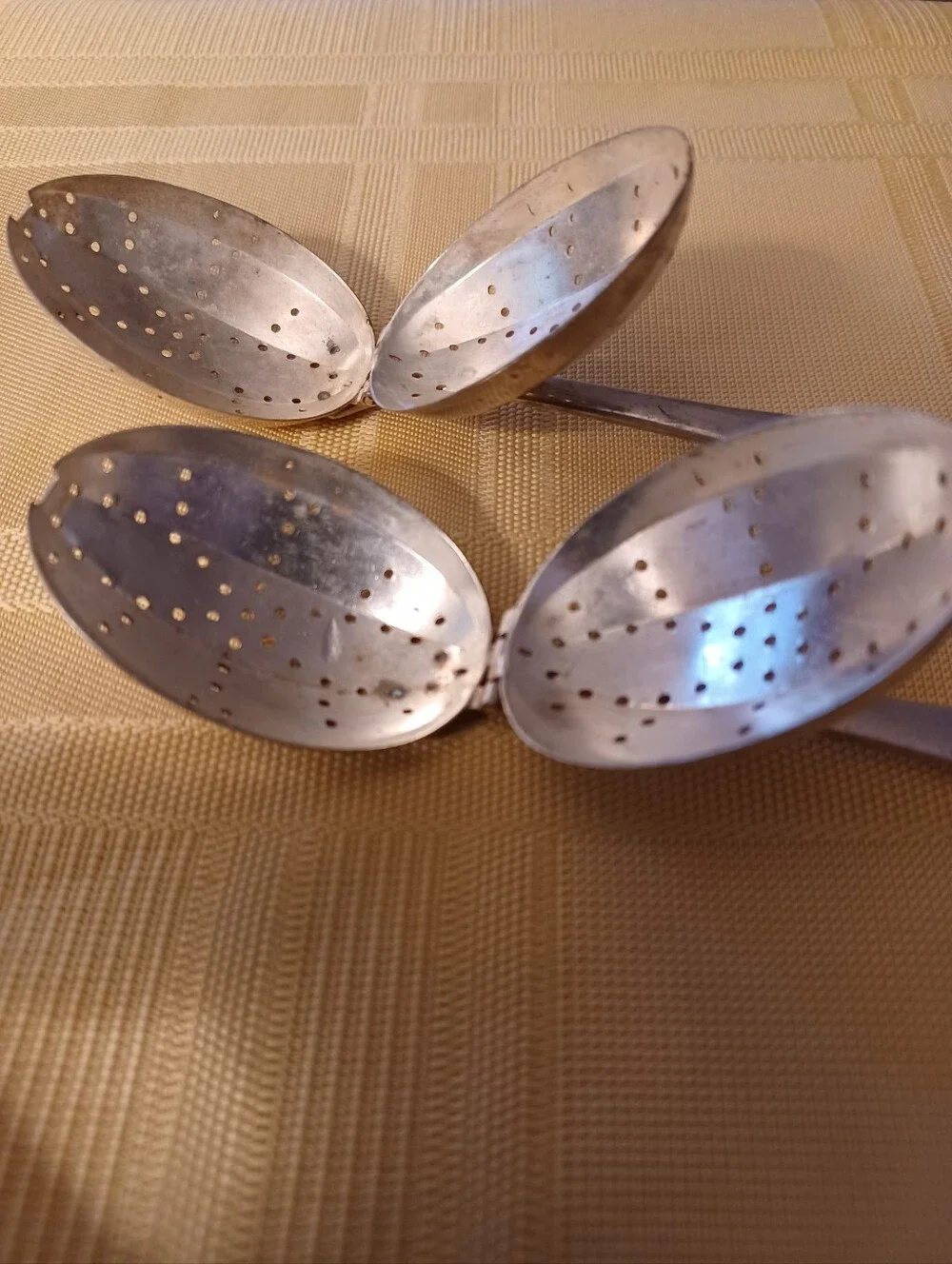 Vintage Silver Plated Tea Strainers